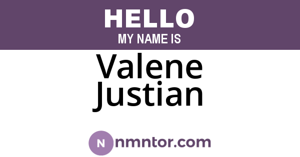 Valene Justian