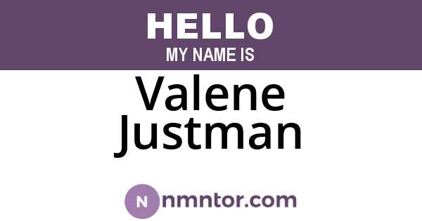 Valene Justman