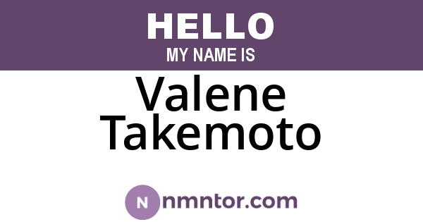 Valene Takemoto