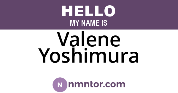 Valene Yoshimura