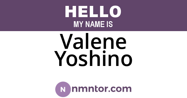 Valene Yoshino