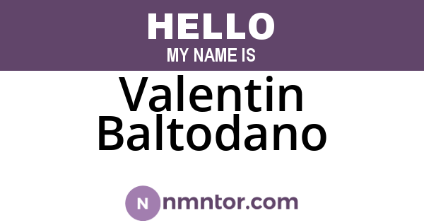 Valentin Baltodano
