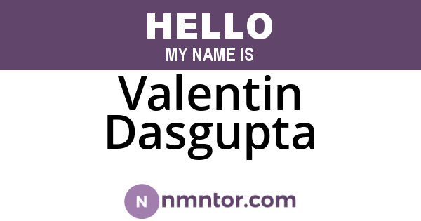 Valentin Dasgupta