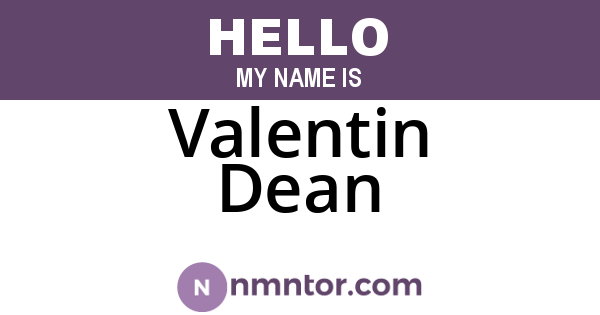 Valentin Dean