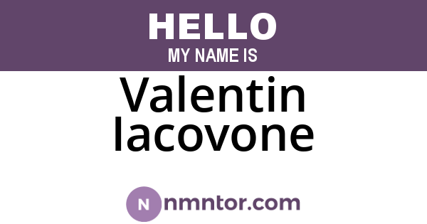 Valentin Iacovone