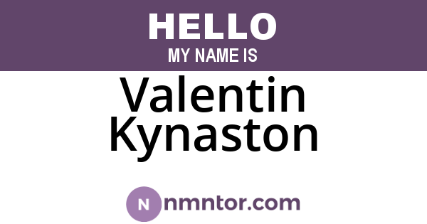 Valentin Kynaston