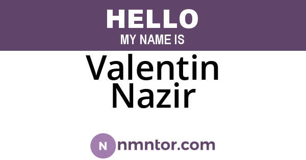 Valentin Nazir