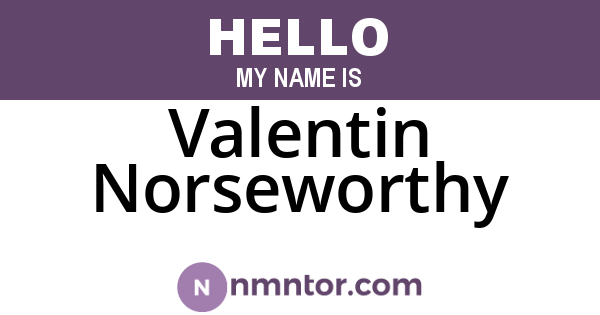 Valentin Norseworthy