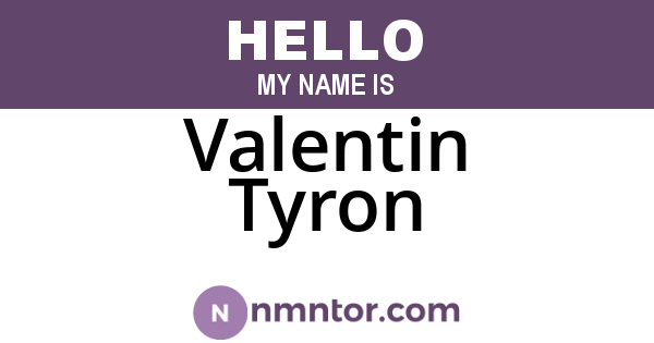 Valentin Tyron
