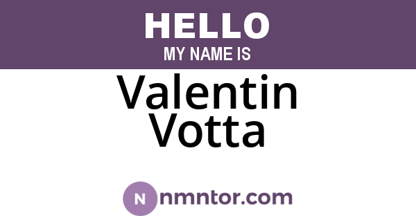 Valentin Votta