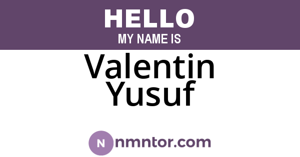Valentin Yusuf