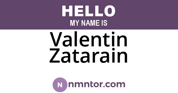 Valentin Zatarain