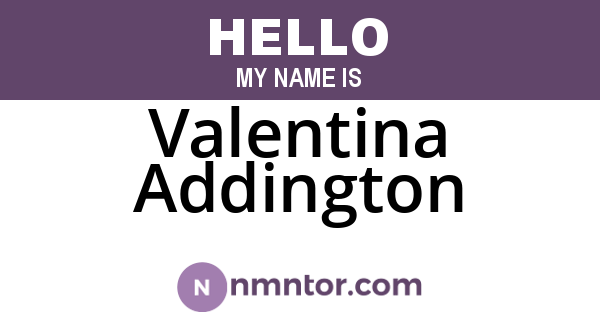 Valentina Addington