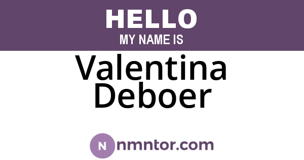 Valentina Deboer