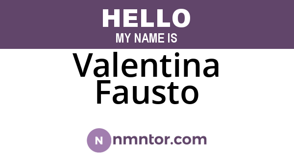 Valentina Fausto