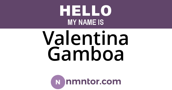 Valentina Gamboa
