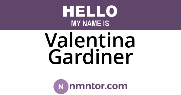 Valentina Gardiner