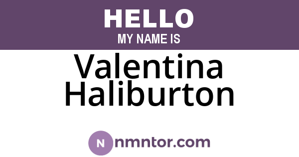 Valentina Haliburton