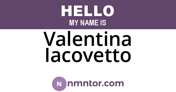Valentina Iacovetto