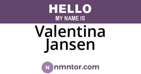 Valentina Jansen