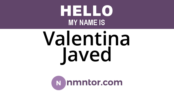 Valentina Javed