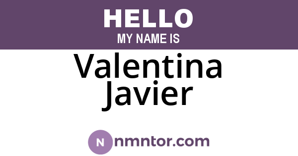 Valentina Javier