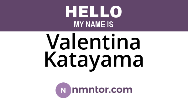 Valentina Katayama