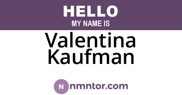 Valentina Kaufman