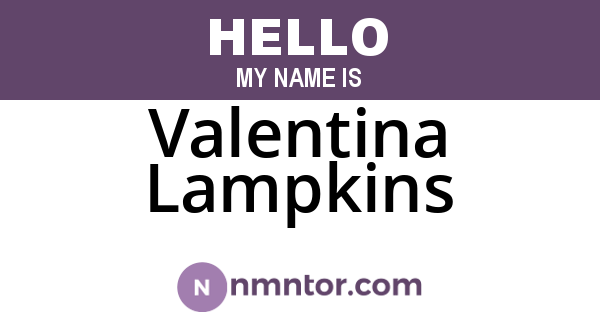 Valentina Lampkins