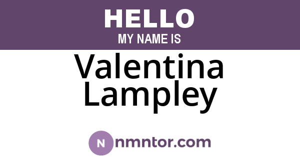 Valentina Lampley