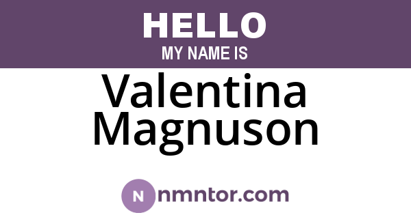 Valentina Magnuson