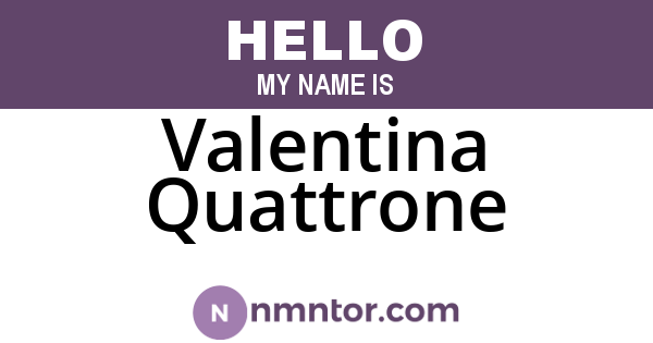 Valentina Quattrone