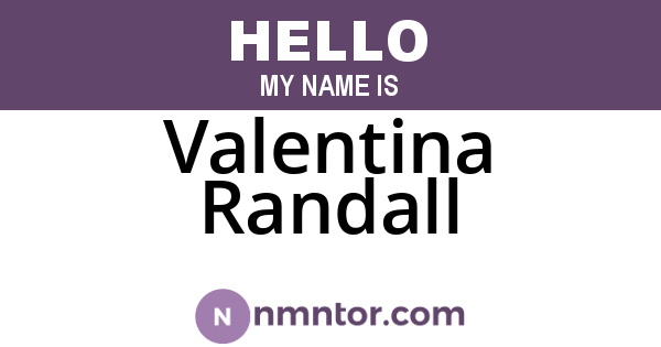 Valentina Randall