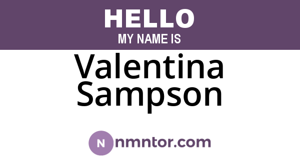 Valentina Sampson