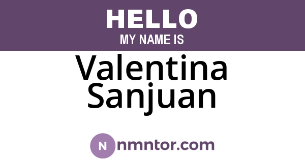Valentina Sanjuan