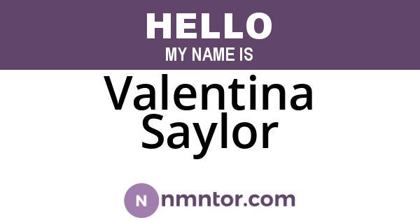 Valentina Saylor
