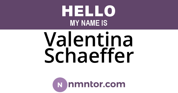 Valentina Schaeffer