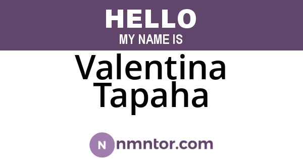 Valentina Tapaha