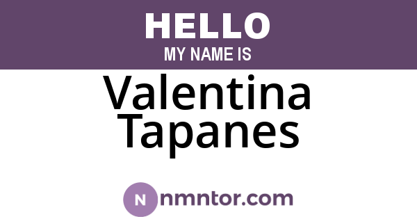 Valentina Tapanes