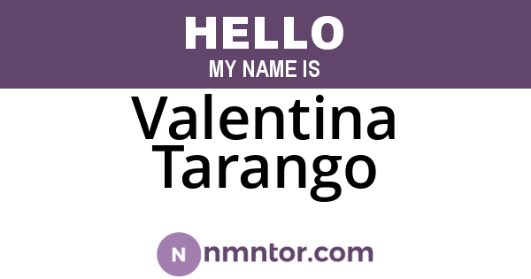 Valentina Tarango
