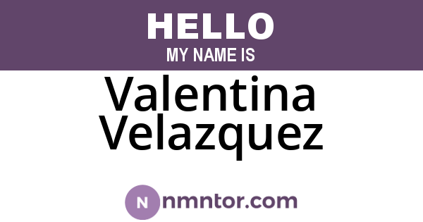 Valentina Velazquez
