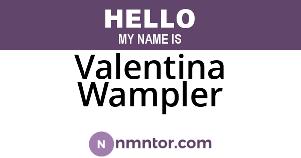Valentina Wampler