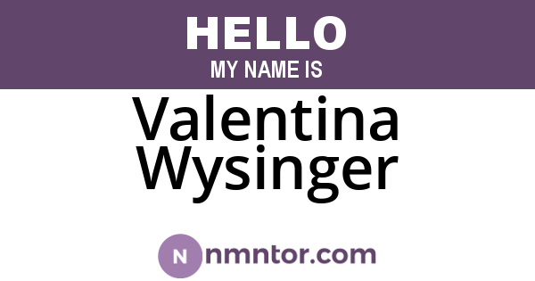 Valentina Wysinger