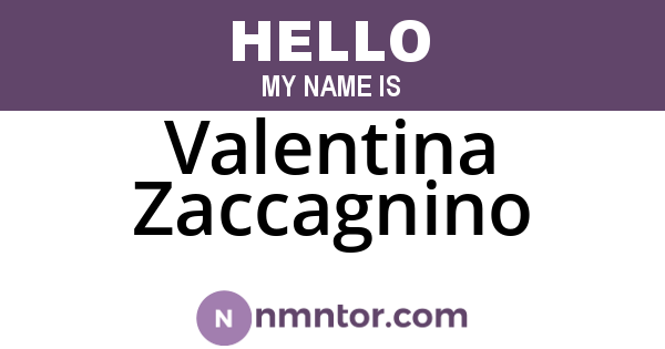 Valentina Zaccagnino