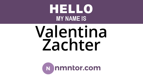 Valentina Zachter