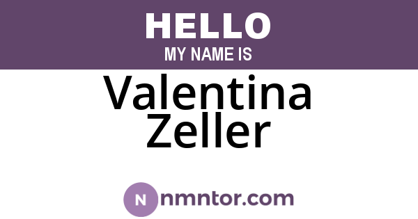 Valentina Zeller