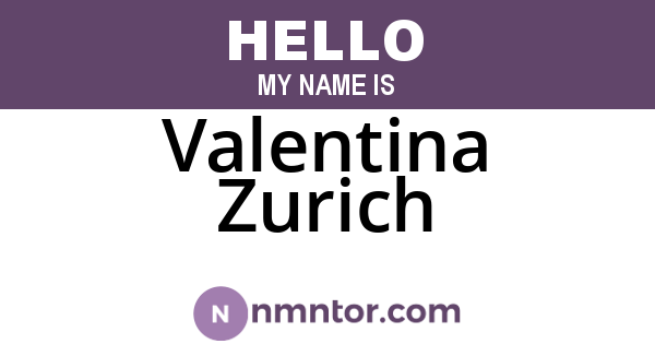 Valentina Zurich