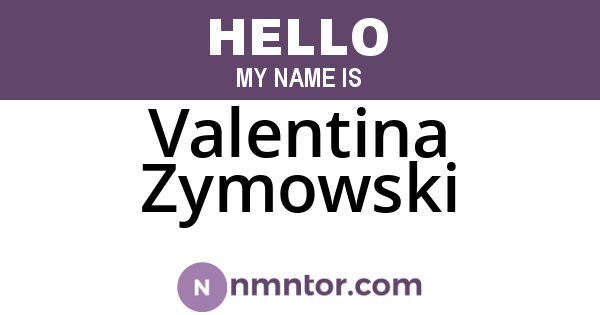 Valentina Zymowski