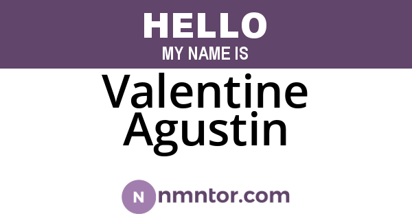 Valentine Agustin