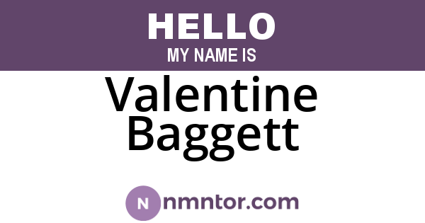 Valentine Baggett